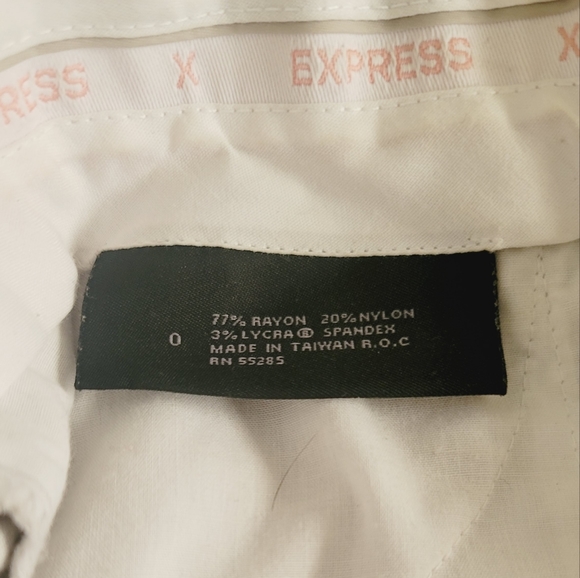 EXPRESS DESIGN STUDIO EDITOR CAPRI STRETCHY PANT SIZE 0 BROWN & CREAM EUC 2PAIRS - Picture 7 of 16